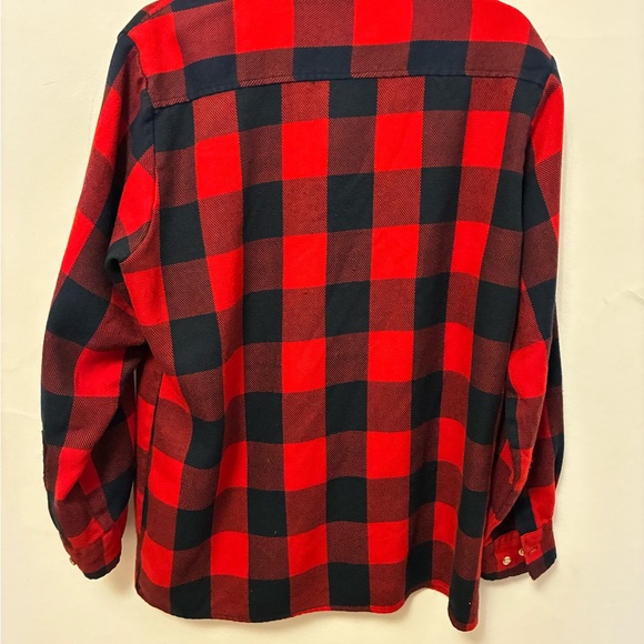 Coleman Red & Black Buffalo Plaid Flannel Shirt Medium - Picture 3 of 6